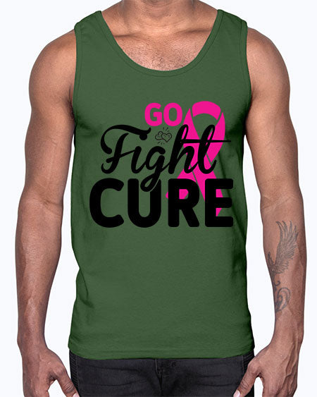 Go Fight Cure 23#- breast cancer- Cotton Tank