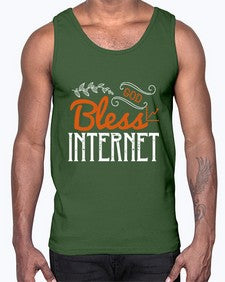 God bless internet 77#- internet- Cotton Tank