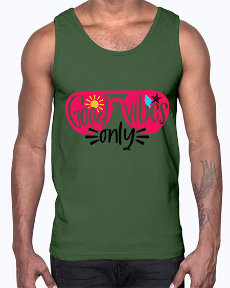 Good Vibes Only Style 42#- summer- Cotton Tank