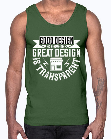 Good design is obvious Great design is transparent Style 170#- architect- Cotton Tank