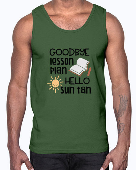 Goodbye lesson plan hello summer tan 101#- summer- Cotton Tank