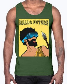 Hallo Future 497#- art pop art- Cotton Tank