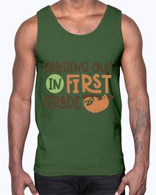 Hanging Out in First 233#- first grade- Cotton Tank