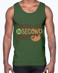 Hanging Out in Second 235#- second grade- Cotton Tank