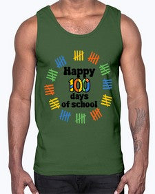 Happy one hundred Days of School 245#- one hundred days- Cotton Tank