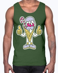 Have an ice day 138#- cartoon food- Cotton Tank