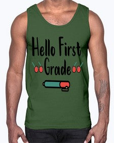 Hello First Grade 273#- first grade- Cotton Tank