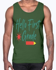 Hello First Grade 277#- first grade- Cotton Tank