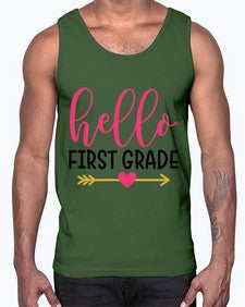 Hello First Grade 282#- first grade- Cotton Tank