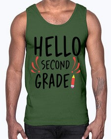 Hello Second Grade 327#- second grade- Cotton Tank