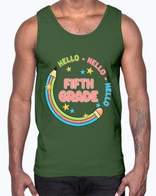 Hello fifth Grade Pencil 264#- fifth grade- Cotton Tank