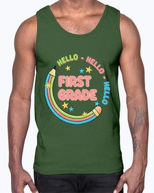Hello first Grade Pencil 278#- first grade- Cotton Tank