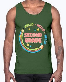 Hello second Grade Pencil 328#- second grade- Cotton Tank