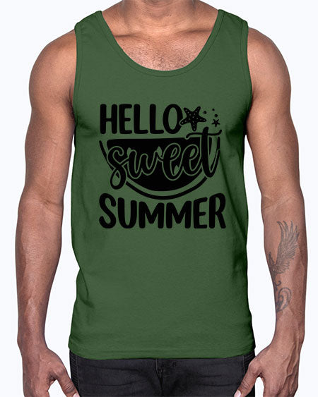 Hello sweet summer 01#- summer- Cotton Tank