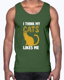 I Think My Cats- cats- Cotton Tank