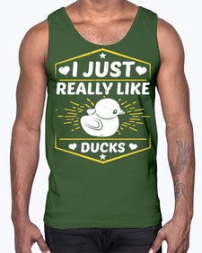 I just really like ducks Style 43#- ducks- Cotton Tank