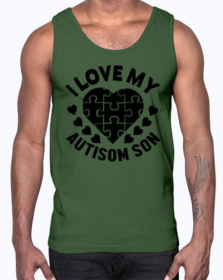 I love my Style 45#- autism- Cotton Tank