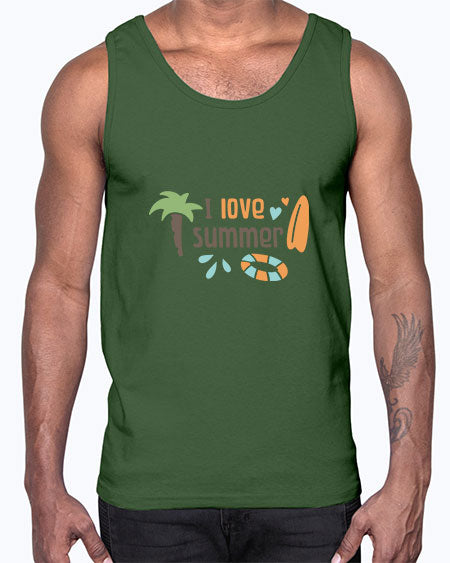 I love summer 91#- summer- Cotton Tank
