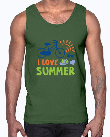 I love summer 92#- summer- Cotton Tank