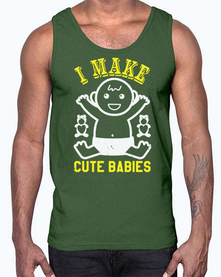 I make cute babies Style 107#- baby shower- Cotton Tank