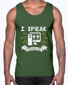 I speak technology 37#- computer- Cotton Tank