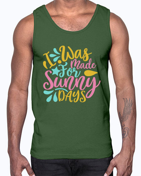 I was made for sunny days Style 63#- summer- Cotton Tank