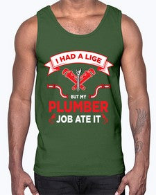 IHadaLifebutTshirt931#- plumber- Cotton Tank