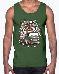 Ice Cream Van 1174#- ice cream- Cotton Tank
