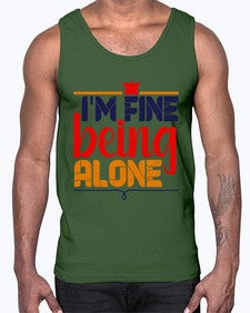 Im fine being alone 118#- chess- Cotton Tank