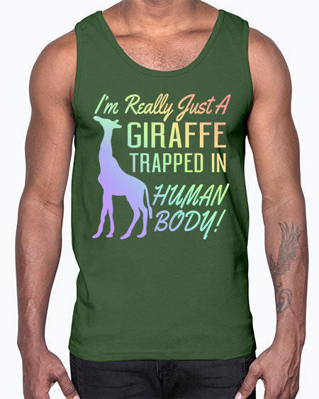 Im really just a giraffee trapped in human body- giraffee- Cotton Tank