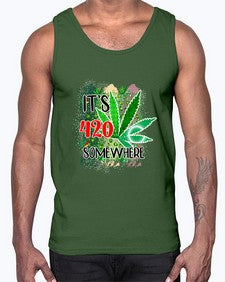Its Somewhere 670#- marijuana- Cotton Tank