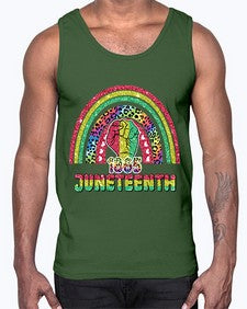 Juneteenth 1865 Rainbow 19#- black juneteenth- Cotton Tank