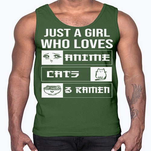 Just A Girl Who Loves 263#- anime- Cotton Tank