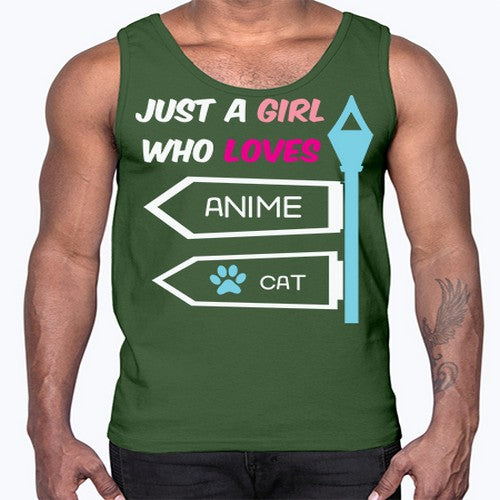 Just A Girl Who Loves Anime 264#- anime- Cotton Tank