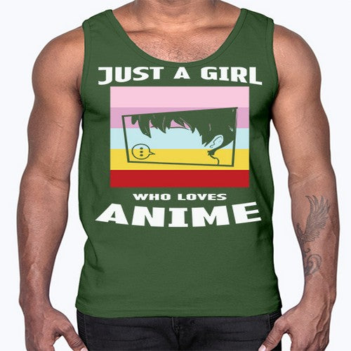 Just A Girl Who Loves Anime 265#- anime- Cotton Tank