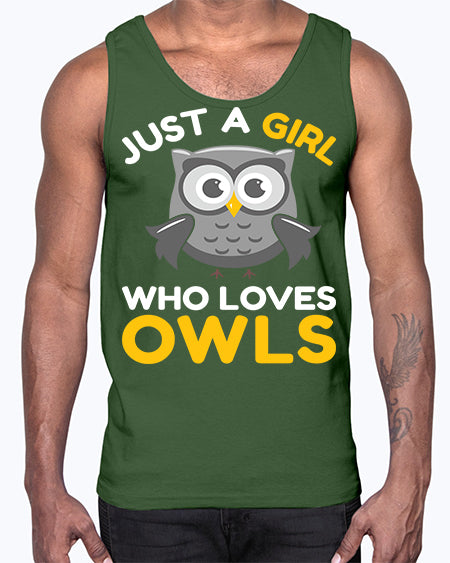 Just a Boy Who Loves A TurtleRabbit 11#- owl- Cotton Tank