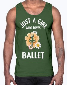 Just a girl who loves ballet 149#- ballet- Cotton Tank