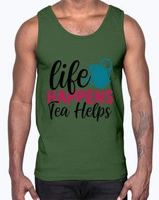 Life Happens Tea Helps 1310#- tea- Cotton Tank