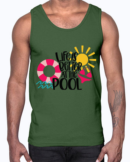 Life Is Better At The Pool Style 33#- summer- Cotton Tank