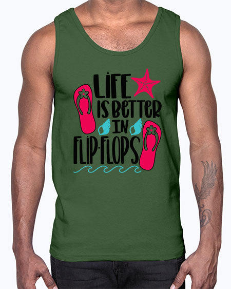 Life Is Better Is FlipFlops Style 31#- summer- Cotton Tank