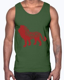 LionMandala 734#- mandala- Cotton Tank