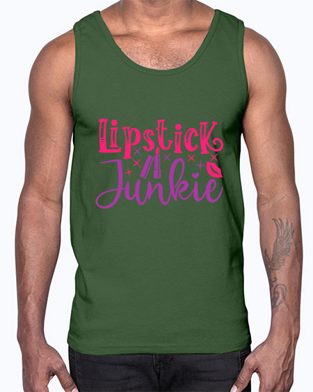 Lipstick Junkie Style 228#-makeup Cotton Tank
