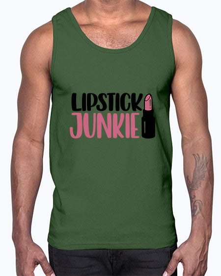 Lipstick Junkie Style 56#-makeup Cotton Tank