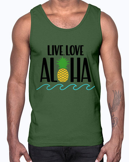 Live Love Aloha Style 30#- summer- Cotton Tank