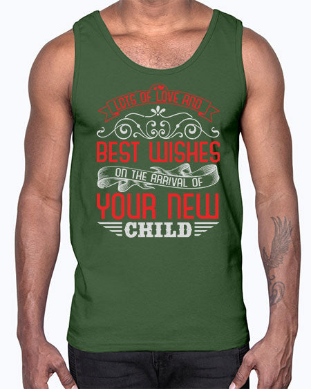 Lots of loe and best wishes Style 145#- baby shower- Cotton Tank