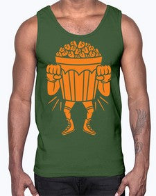 Mad popcorn 164#- cartoon food- Cotton Tank