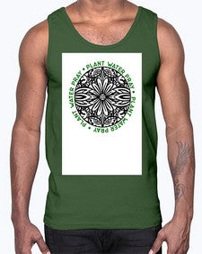 Mandala Garden Round 910#- mandala- Cotton Tank