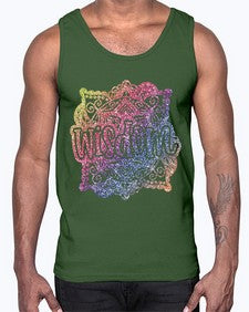 Mandala Wisdom Rainbow Glitter 764#- mandala- Cotton Tank
