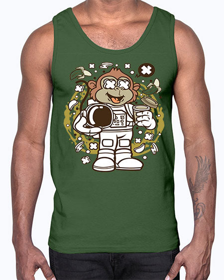 Monkey Astronaut- monkey- Cotton Tank