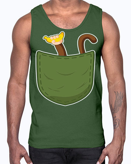 Monkey Banana Cute Monkey in 10#- monkey- Cotton Tank